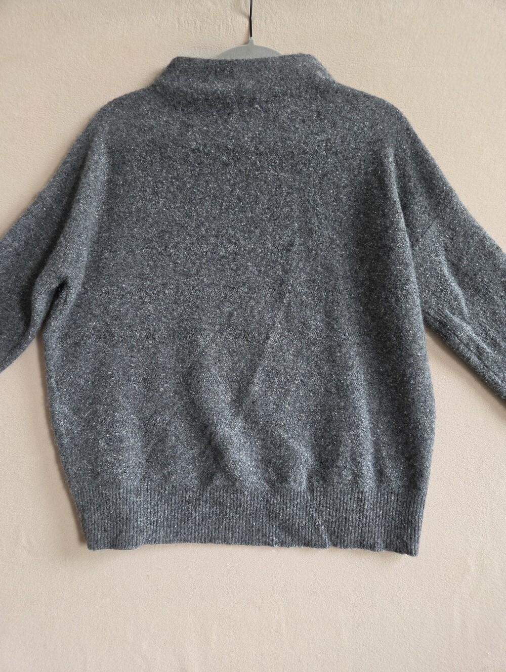 Vince Plush Cashmere Funnel-Neck Sweater Heather Graphite Size XS - Picture 5 of 9